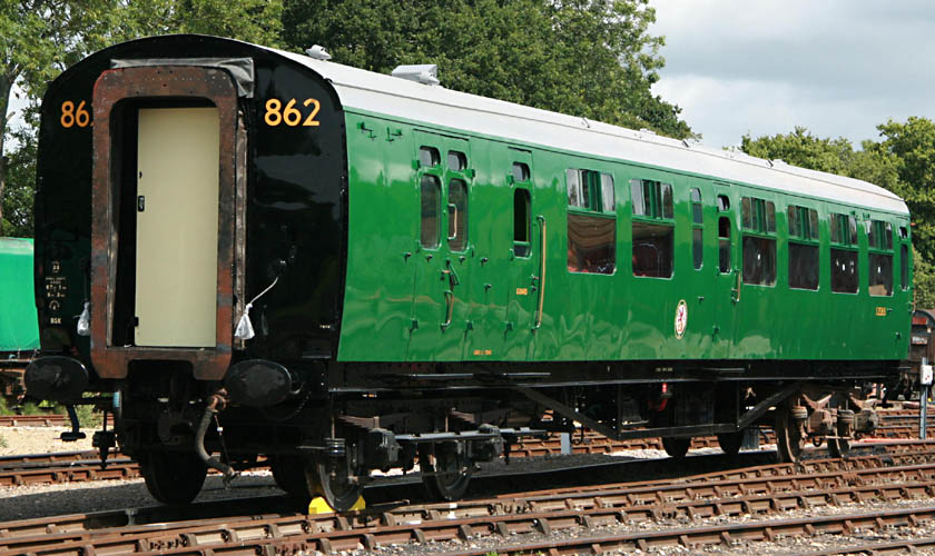 Bulleid Brake 2526 fresh from the paint-shop, 13 July 2009 - Dave Clarke